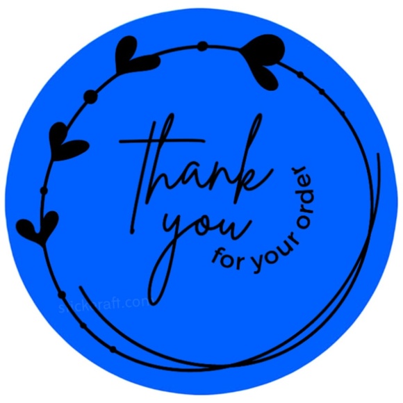 Pack of 100 Stickers 2in thank you for your order Stickers Packaging Supplies - Picture 4 of 13